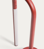 BOW red aluminium portable table lamp