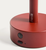 BOW red aluminium portable table lamp