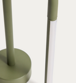 BOW green aluminium portable table lamp