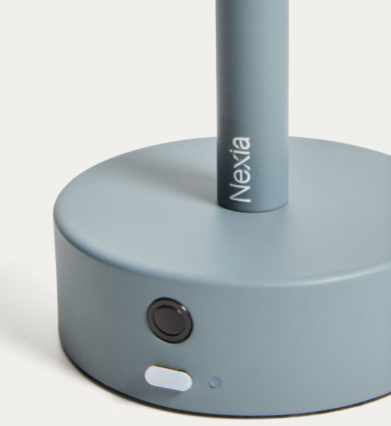 BOW blue aluminium portable table lamp