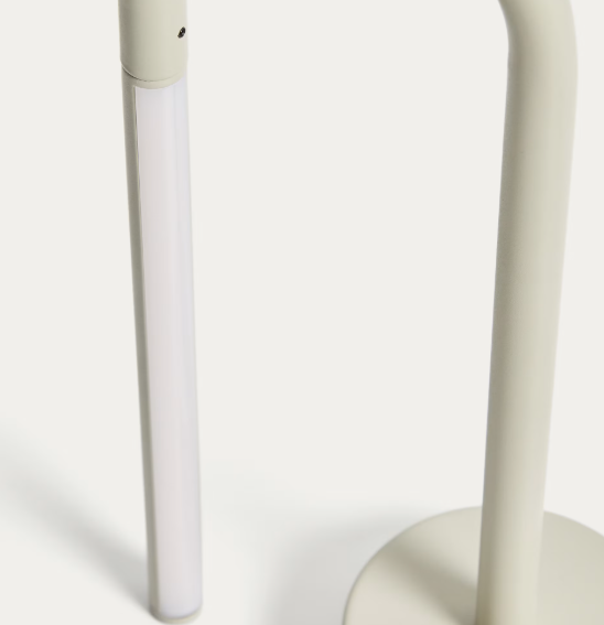 BOW grey aluminium portable table lamp