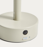 BOW grey aluminium portable table lamp