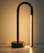 BOW black aluminium portable table lamp