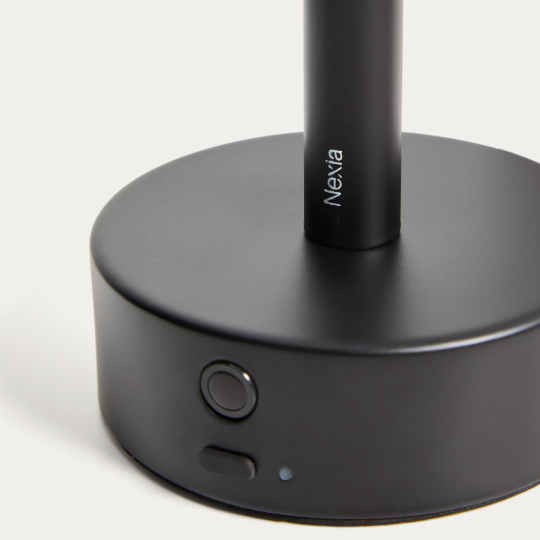 BOW black aluminium portable table lamp