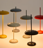 PORTE red aluminium portable table lamp