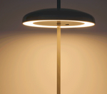 PORTE grey aluminium portable table lamp