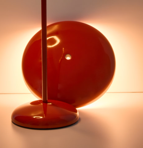 PORTE red aluminium portable table lamp