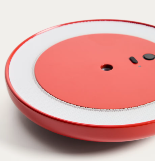 PORTE red aluminium portable table lamp