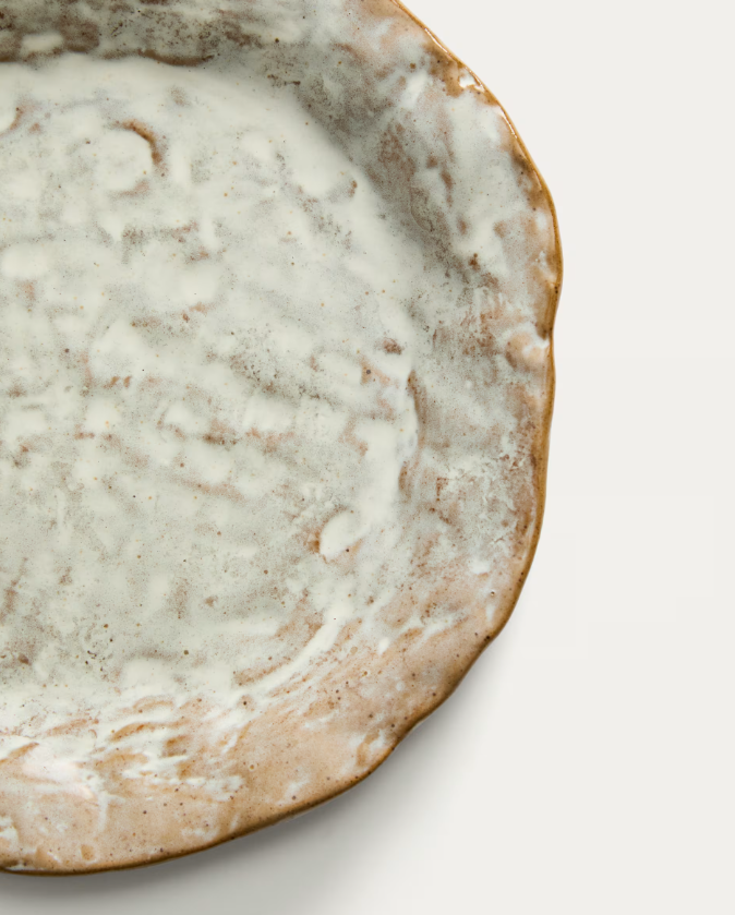 ALENIA Tanjur za desert od sive keramike