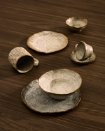 ALENIA Tanjur za desert od sive keramike