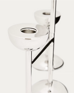 NIRELA Triple stainless steel candle holder 22cm