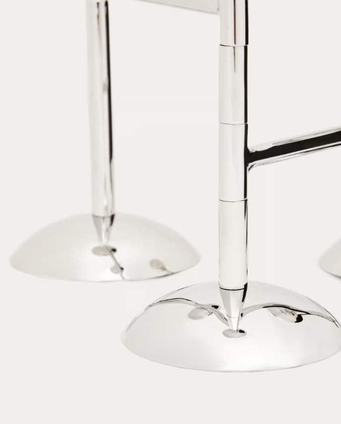 NIRELA Triple stainless steel candle holder 22cm