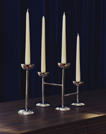 NIRELA Triple stainless steel candle holder 22cm