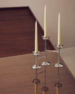 NIRELA Triple stainless steel candle holder 22cm