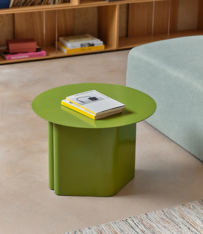 ARVIN Green iron side table Ø 55cm