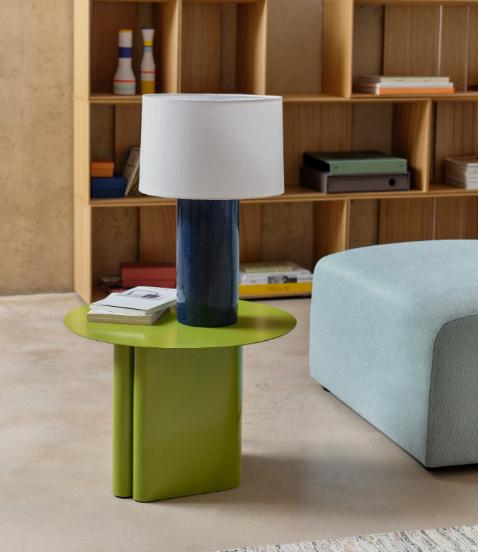 ARVIN Green iron side table Ø 55cm