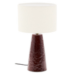 DRAVA Table lamp in burgundy ceramic with cotton shade