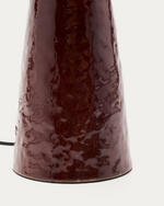 DRAVA Table lamp in burgundy ceramic with cotton shade