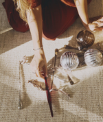 ORANEL Set of 3 brown recycled glass hanging ornaments Ø 8 cm