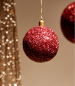 BRIAM Set of 3 large red decorative pendant balls