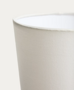 VIONA Large table lamp with textured stone effect and cotton lampshade