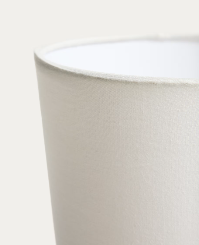 VIONA Large table lamp with textured stone effect and cotton lampshade