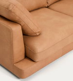 LEATHER GALA 3-seater sofa in brown leather 210cm