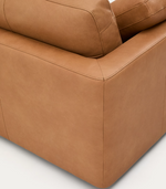 LEATHER GALA 3-seater sofa in brown leather 210cm