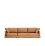 KOŽNA GALA sofa za 4 osobe od smeđe kože 300 cm