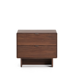 NORLEN 2-drawer bedside table in walnut veneer
