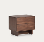 NORLEN 2-drawer bedside table in walnut veneer