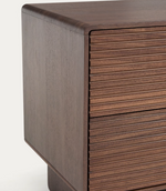 NORLEN 2-drawer bedside table in walnut veneer