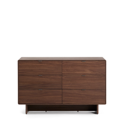 NORLEN 6-drawer chest of drawers in walnut veneer