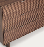 NORLEN 6-drawer chest of drawers in walnut veneer