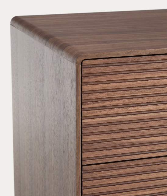 NORLEN 6-drawer chest of drawers in walnut veneer