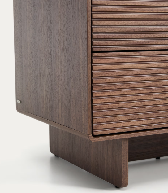 NORLEN 6-drawer chest of drawers in walnut veneer