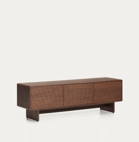 NORLEN 3-door TV stand in walnut veneer