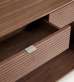 NORLEN sideboard with 2 drawers and shelf in walnut veneer