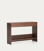 NORLEN sideboard with 2 drawers and shelf in walnut veneer