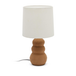 MADSEN terracotta table lamp with white shade