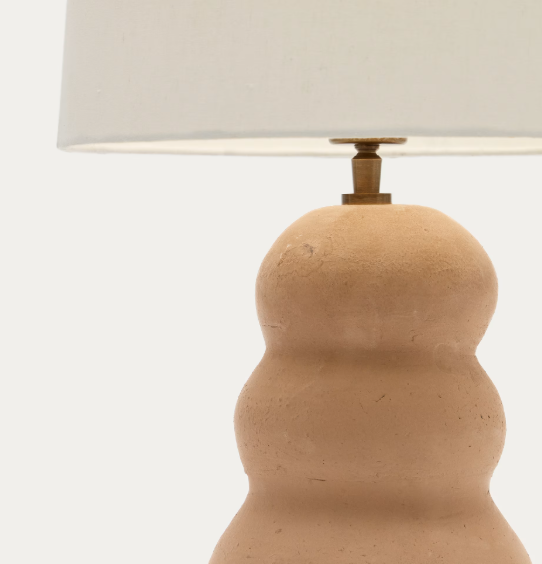 MADSEN terracotta table lamp with white shade
