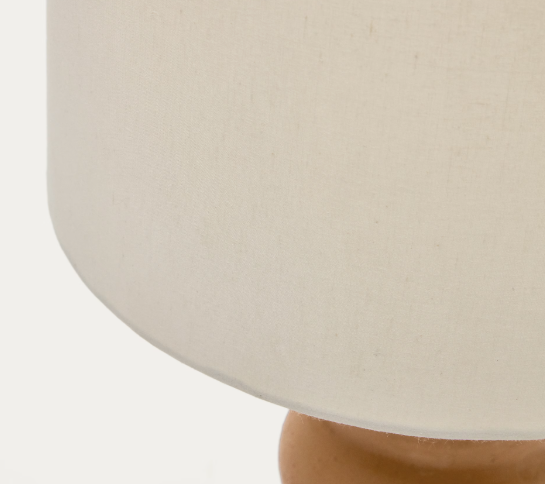 MADSEN terracotta table lamp with white shade