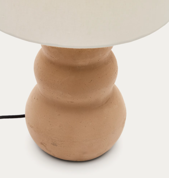 MADSEN terracotta table lamp with white shade