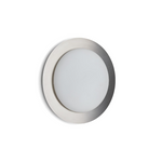 NOVAE ceiling lamp in light grey brushed metal and frosted glass Ø 40 cm