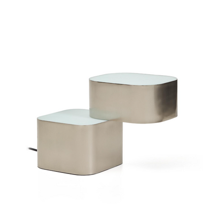 TANDEN table lamp in grey metal with brushed finish