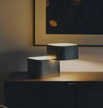 TANDEN table lamp in grey metal with brushed finish