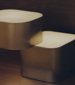 TANDEN table lamp in grey metal with brushed finish