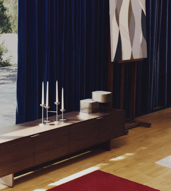 TANDEN table lamp in grey metal with brushed finish