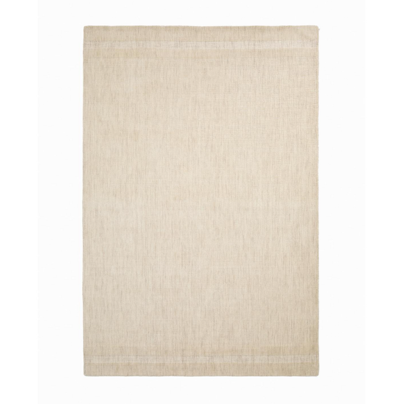 DALENA beige striped jacquard wool rug 300 x 200cm
