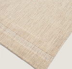 DALENA beige striped jacquard wool rug 300 x 200cm